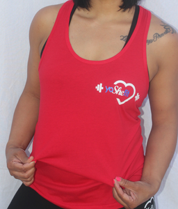 Red Racer Back Tank Top