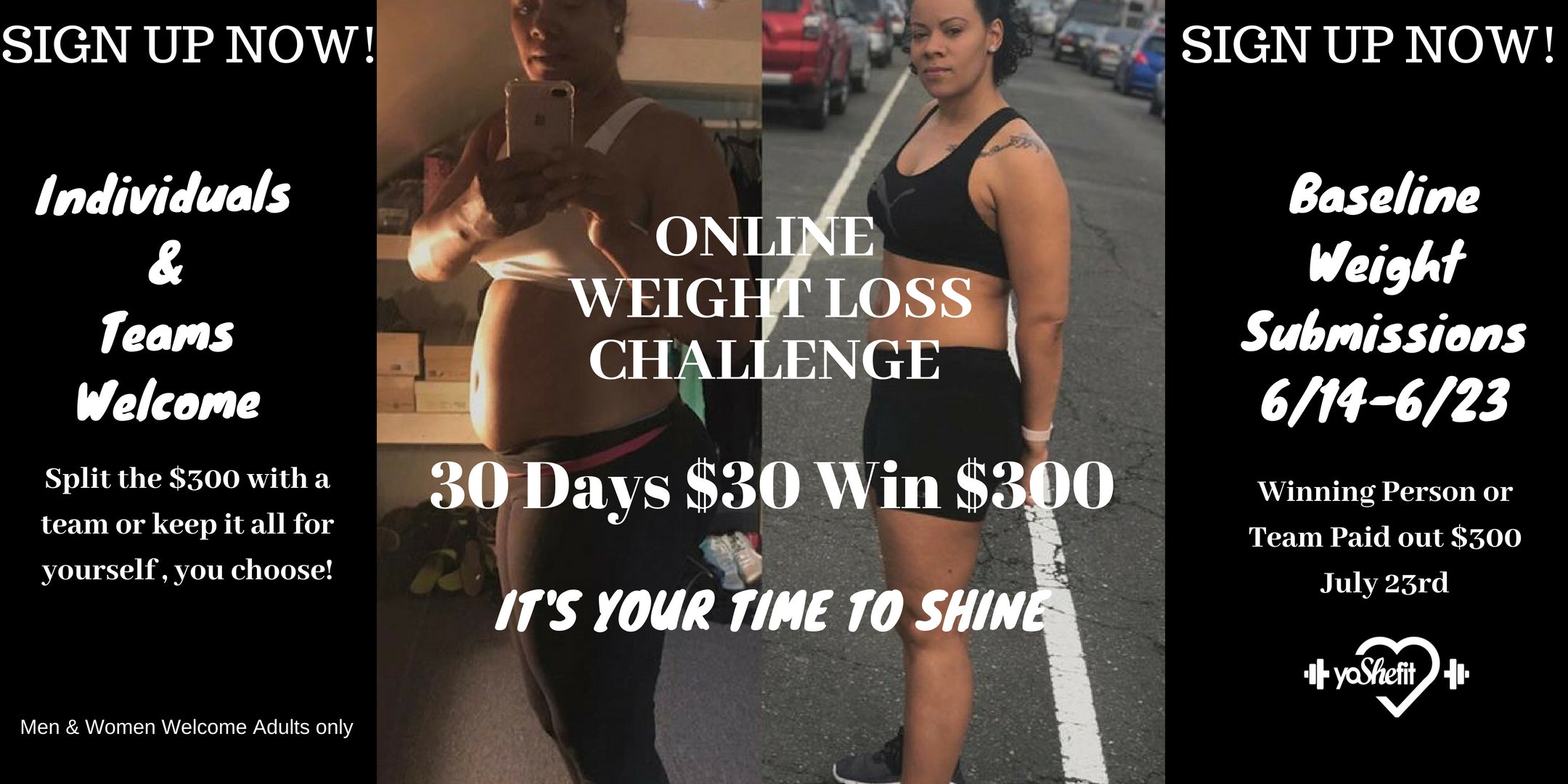 YoSheFit Online Weight Loss Challenge WIN $300